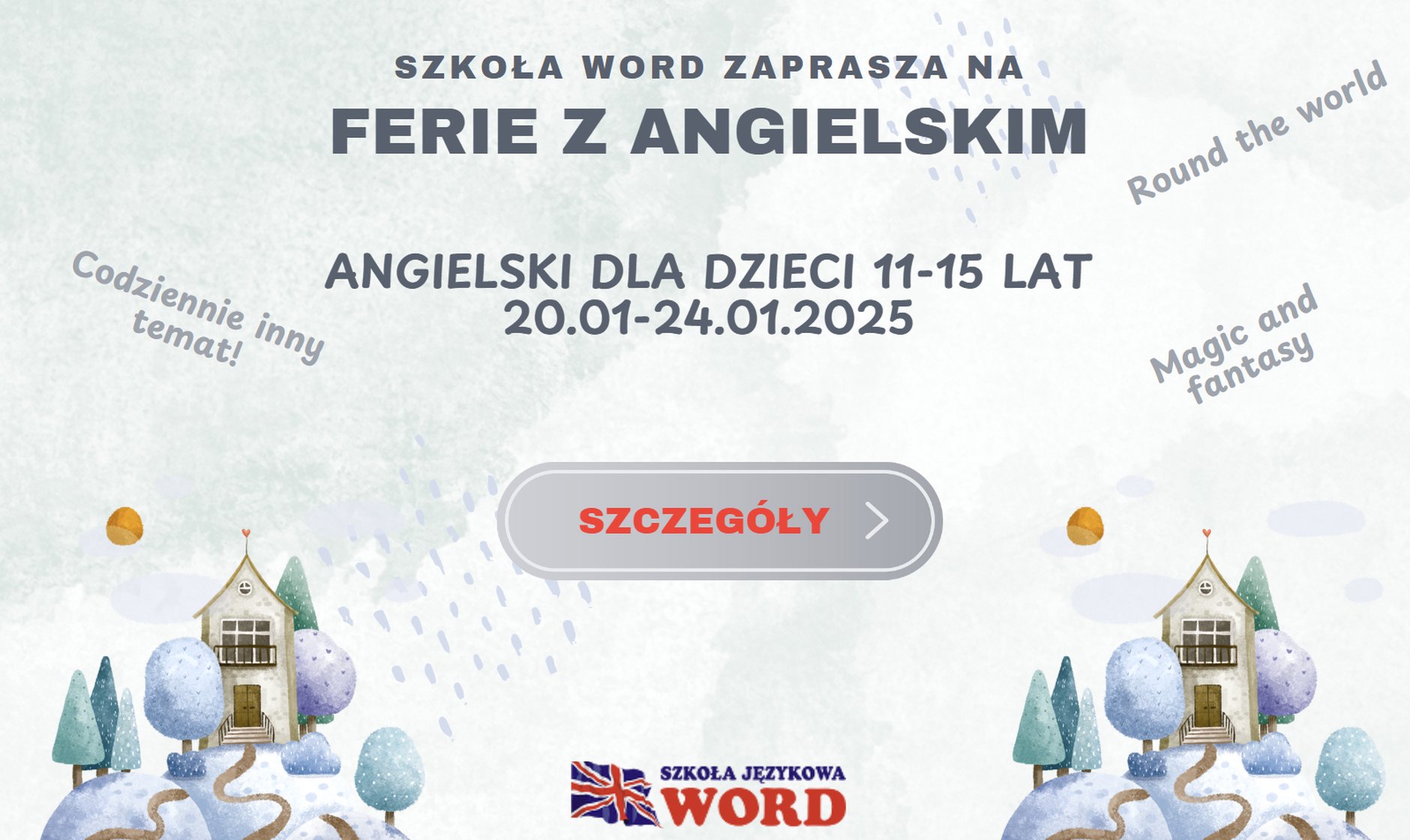 Ferie z angielskim dla dzieci 11-15 lat w Szkole Word!