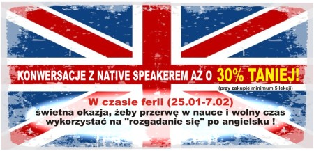 Konwersacje z native speakerem aż o 30% taniej!