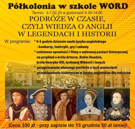 Półkolonie w Szkole WORD - Kurdwanów w drugim tygodniu ferii